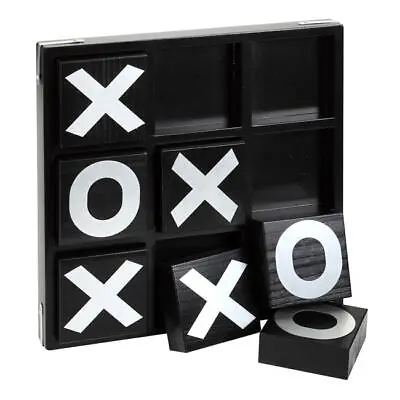 Hathaway BG3149 Vintage Wooden Tic Tac Toe Set With Board  Black - Piece Of 9 • $48.86