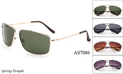 Classic Aviator Sunglasses Vintage Retro Metal Spring Temple Glasses UV 100% • $8.95