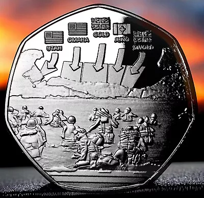 80th Anniversary D-DAY LANDINGS Silver Commemorative Coin. 1944-2024. Normandy • £7.99