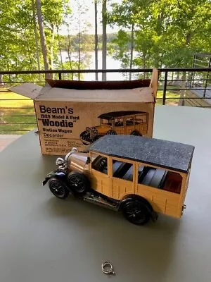 Vintage 1983 Jim Beam's 1929 Model A Ford Woodie Station Wagon Decanter NIB • $101.91