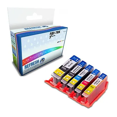 Refresh Cartridges Full Set 5 Pack PGI-7/PGI-9 Ink Compatible With Canon Printer • £20.07