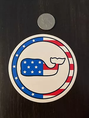 New Vineyard Vines American Flag Dot Whale Sticker Hydroflask Yeti Decal • $3.50