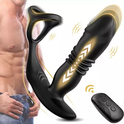 Anal Butt Plug Dildo Vibrator Vibrating Prostate Massager Cock Ring Men Sex Toys • $21.99