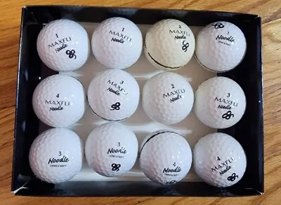 Maxfli Noodle 1 2 3 4 Long & Soft Golf Ball Lot 12 Balls • $20