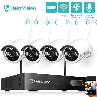 $106.44 • Buy Heimvision Wireless WIFI 8CH NVR 1080P Video CCTV Security Camera System Outdoor