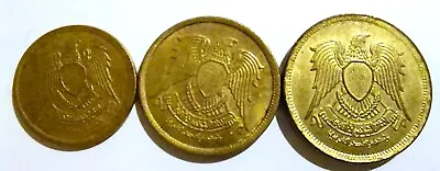 $4.99 • Buy Egypt 3 Coins Lot - 5 & 10 Milliemes - 1973 &  2 Piastres 1980