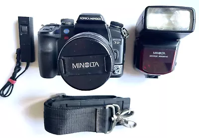 KONICA MINOLTA MAXXUM 7D 6.1MP DIGITAL SLR CAMERA + AF 28-105mm ZOOM LENS + MORE • $299.99