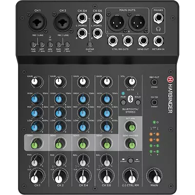 Harbinger LV8 8-Channel Analog Mixer With Bluetooth Refurbished • $105.59