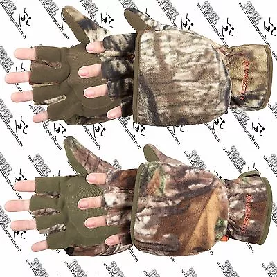 Manzella Womens H012w Bowhunter Convertible Mitten Half Finger Archery Glove • $29.99