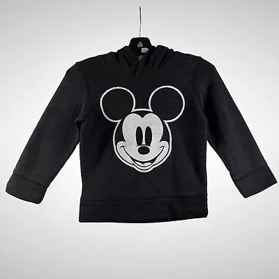 Disney Mickey Mouse Graphic Hoodie Dark Gray Long Sleeve Toddler Size 3T • $12