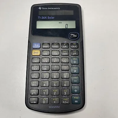 TI-36X Pro Texas Instruments Calculator Solar Powered No Case￼ School Math Black • $10