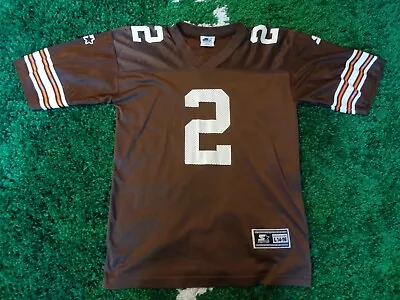 STARTER Cleveland Browns #2 Johnny Manziel Jersey NFL SZ L 14-16 KIDS SZ XS MENS • $44.99