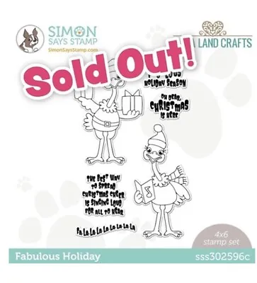 La La Land Stamps ONLY Simon Says STAMPtember Fabulous Holiday Ostrich￼ • $22.99