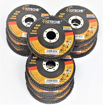 Lot Of (10) Zirconia Blue Flap Disc Grinding Wheel 4-1/2 X7/8  36 Grit • $22.99