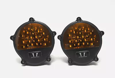 HMMWV TURN SIGNAL LIGHT FRONT AMBER LED M35 Military BLACK 24V - QTY:2 • $224.50