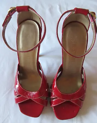 Women's Colin Stuart High Heelred Strappy Shoes Size 6M • $12
