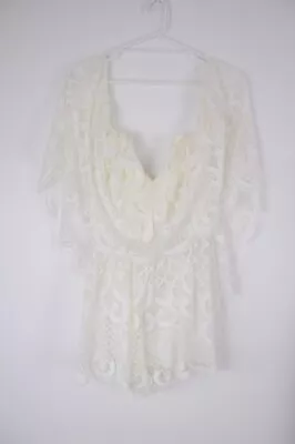 Alice McCall Lucy Playsuit Womens Size 8 White Lace Romper • $69