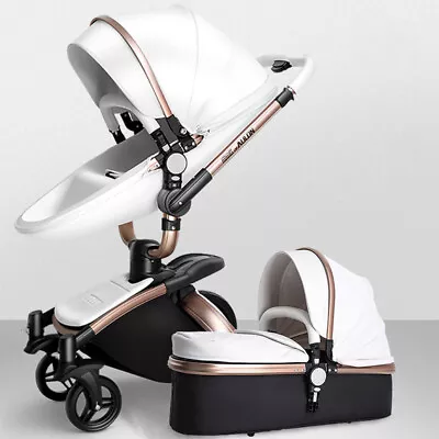 360 Degree Rotation Design Quick Lock Pram Stroller W/ PU Wear Resistant Tires  • $864.35