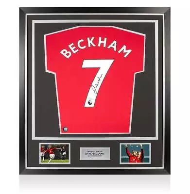 Framed David Beckham Signed Manchester United Shirt: Home 2022-23 - Premium • £1514.99