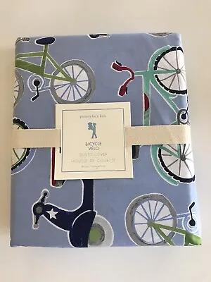 NEW Pottery Barn Kids Bike - Bicycle Velo Duvet Cover And Shams - Twin • $44.99