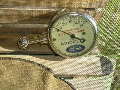 A Show Quality Ford Tool Kit Model A Vintage US Tire Gauge Antique Suede Pouch • $160