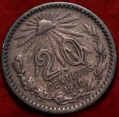 1910 Mexico 20 Centavos Silver Foreign Coin • $0.99