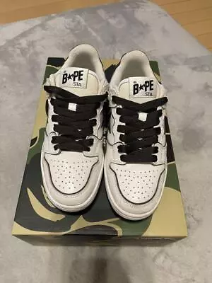 A BATHING APE Bapesta SK8 Sneaker Shoes White Lo US5 Used From Japan • $710.56