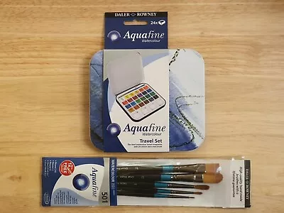 £16 • Buy Daler Rowney Aquafine Travel Set And 5 Brushes. Lightly Used.