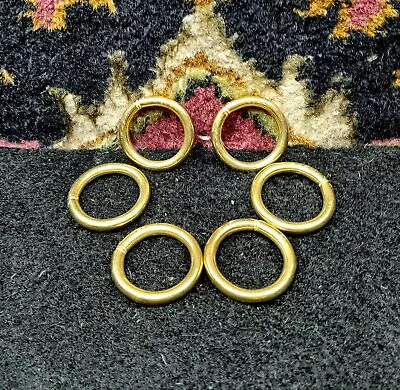 Lot Of Six 1  ID X3/16  Craft Metal Rings Multipurpose Welded O-Rings Tarnished • $2