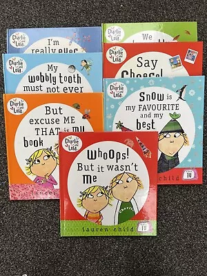 7x Charlie & Lola Bundle Hardback Books Set Dog Snow Tooth Cheese Not Well • £5