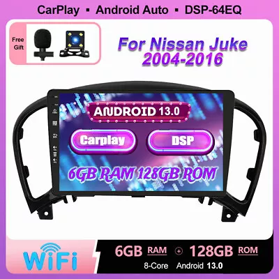 For Nissan Juke 2004-2016 Car Stereo Head Unit Android 13 Auto CarPlay RDS 128GB • $322.99
