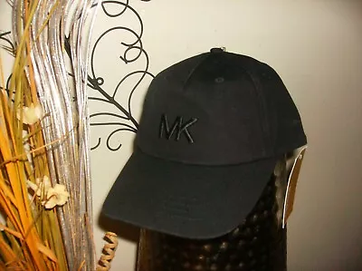 AUTHENTIC MICHAEL KORS BASEBALL HATblack W/MK LOGO ADJUSTABLE O/S. NEW • $28