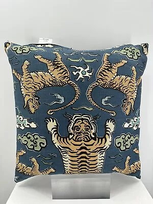 Pacific Coast Home Linen Blend Tibetan Tiger Down-filled Throw Pillow 21”x21” • $119