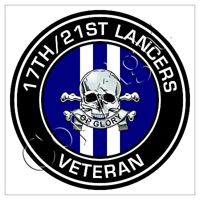17th 21st Lancers Classic Regimental Veterans Sticker • £2.99