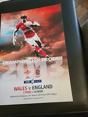 2013 Wales V England Six Nations Championship Decider Rugby Programme Vgc • £6