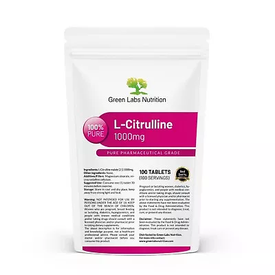 CITRULLINE MALATE 1000mg Tablets GREAT MUSCLE PUMP FAST REGENERATION • $21.84