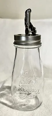 Bormioli Rocco Quattro Stagioni 13.5 Oz Embossed Oil Glass Bottle W/ Spout #31 • $16.99
