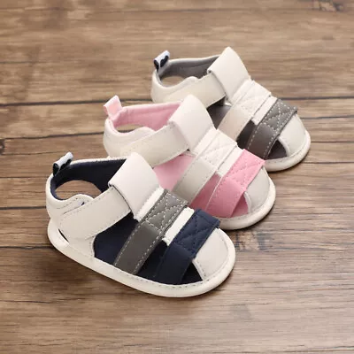 Newborn Baby Boy Girl Pram Shoes Infant Child Summer Sandals Size 3 6 9 12 18 M • £4.99