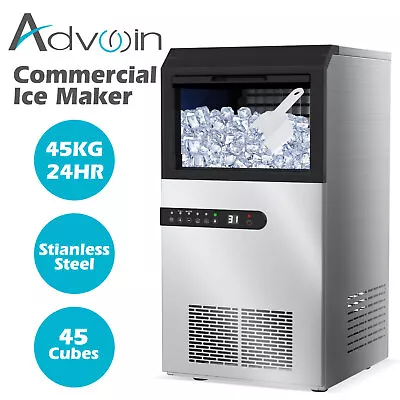 Commercial Ice Maker 45KG/24H Under Counter Ice Cube Maker Machine Self Clean • $449.90