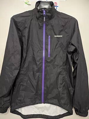 Shimano Jacket Mens XS Black Full Zip Long Sleeve Cycling Outdoor Shell Ripstop • $25