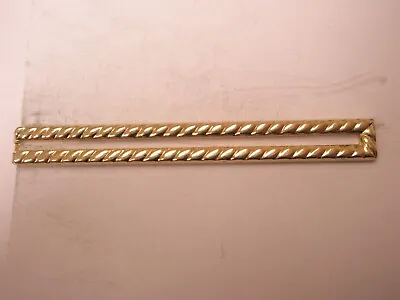 2-5/16  Thin Boxed Design Gold Tone Quality Vintage AVON Tie Bar Clip Simple • $27.49