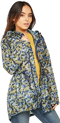 Showerproof Rain Mac Freedom Flower Festival Jacket Kagool Womens Kagoule • £12.55