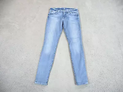 7 For All Mankind Jeans Womens  27 Skinny Low Rise Gwenevere 27 X 29 Denim Blue • $19.95