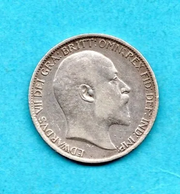 1902 Silver Sixpence Coin. King Edward Vii. (cleaned) • £18.50
