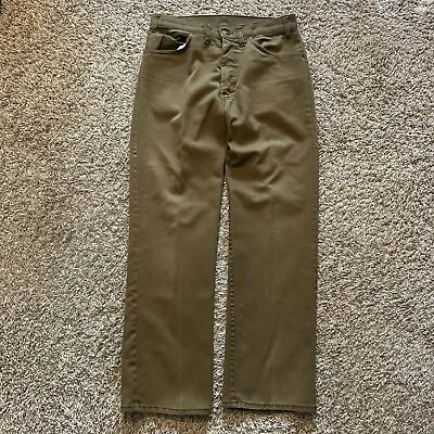 Vintage 70s Levis Big E Sta Prest Earth Tones Jeans 31x30 • $55