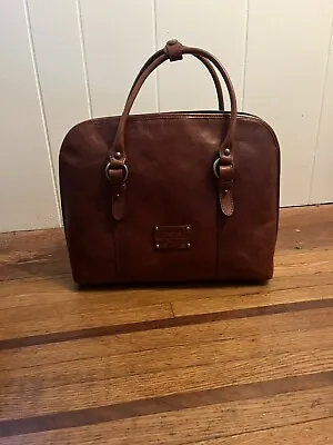 Misuri Cory Handbag Brown Leather Handmade Preowned Medium Size • $44.99