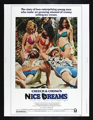 CHEECH AND CHONG'S NICE DREAMS ✯ CineMasterpieces MOVIE POSTER COMEDY NM-M 1981 • £284.33