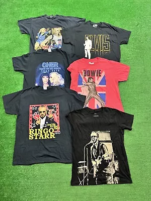 Lot Of 6 Rock N Roll Band Concert Tour T-Shirt Tees Men's Size Large Pop Music • $5