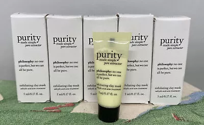 5X Philosophy Purity Simple Pore Extractor Exfoliating Clay Mask .17 Oz = .85 Oz • $7.99