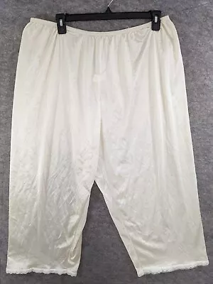 Vintage Comfort Choice Pettipants Womens 3X Ivory Pants Liner 23  Inseam • $19.98